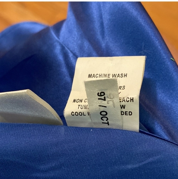 Vintage MED The Lingerie Collection Teddy Nightie Gown Silk Royal Blue M - Picture 6 of 11